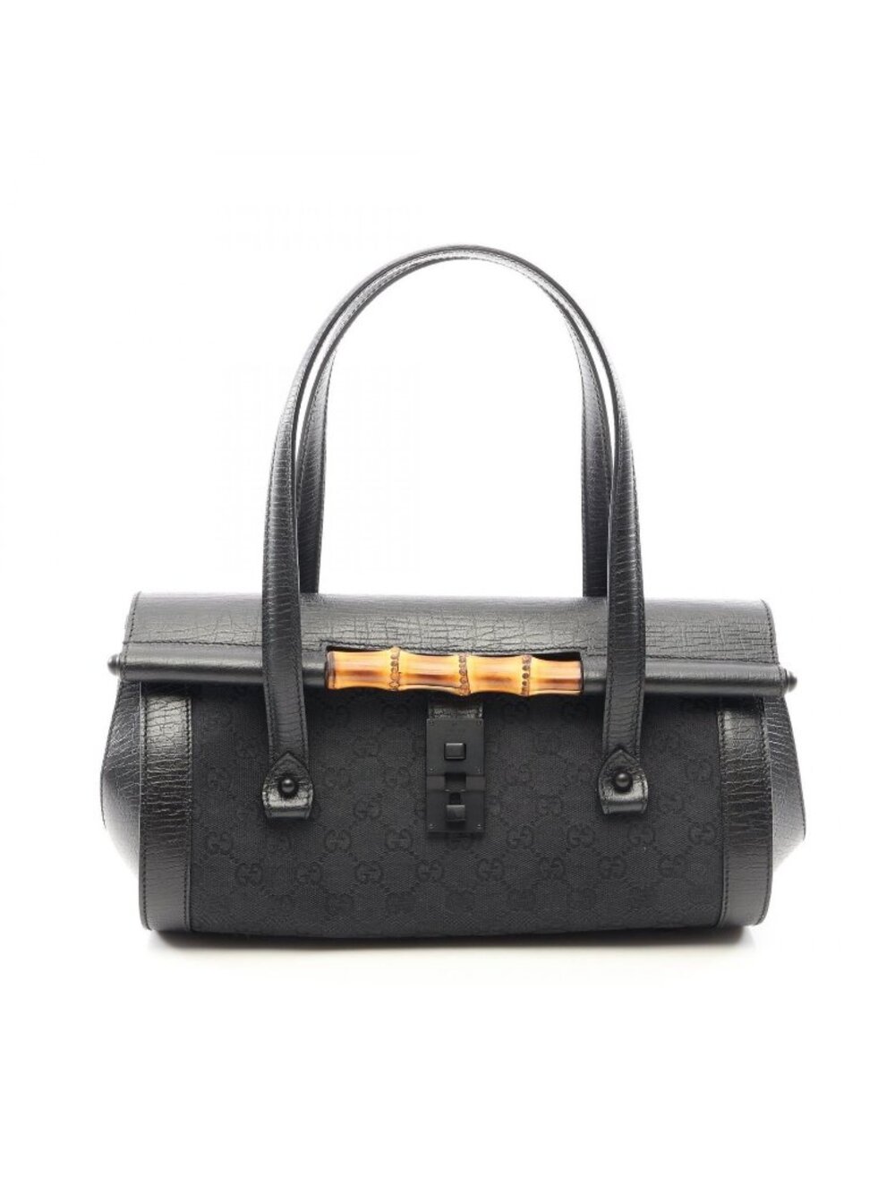 Gucci Handbag Bamboo GG Canvas Black